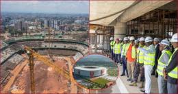 President William Ruto inspected the construction works at the Talanta City Stadium on Friday, April 11.